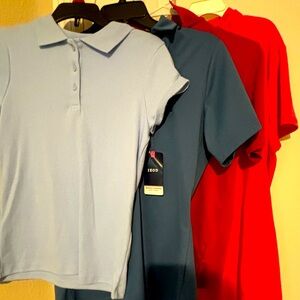 Random golf shirts ranging in sizes women small and kids youth large!